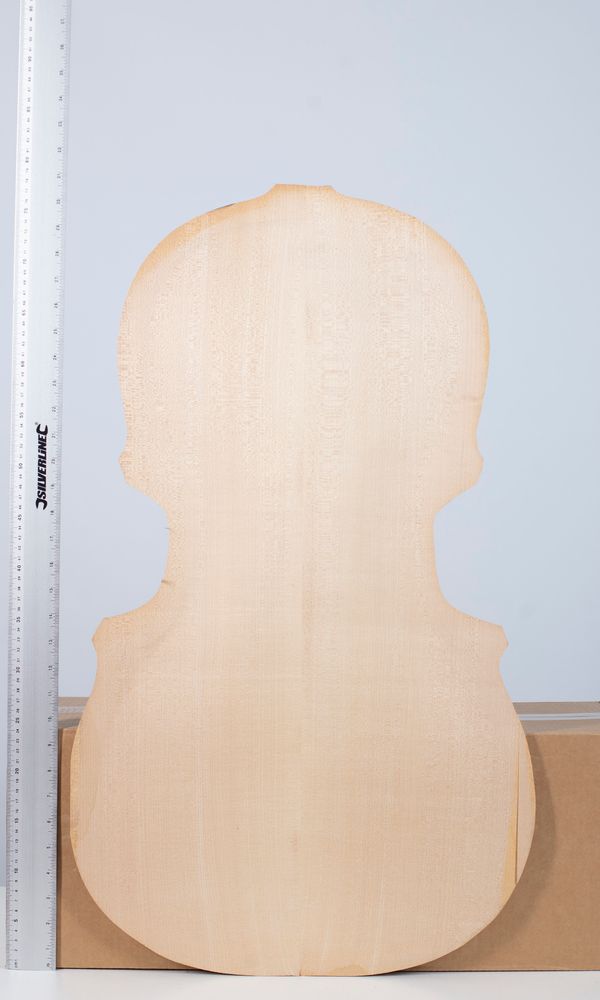 Two pre-cut cello backs, maple