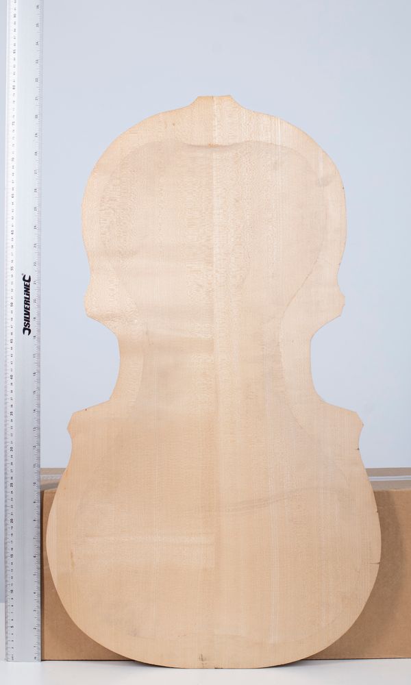 Two pre-cut cello backs, maple