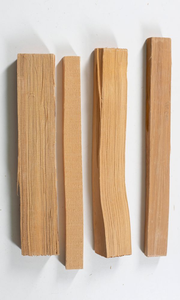 Split wood for violin bass bars