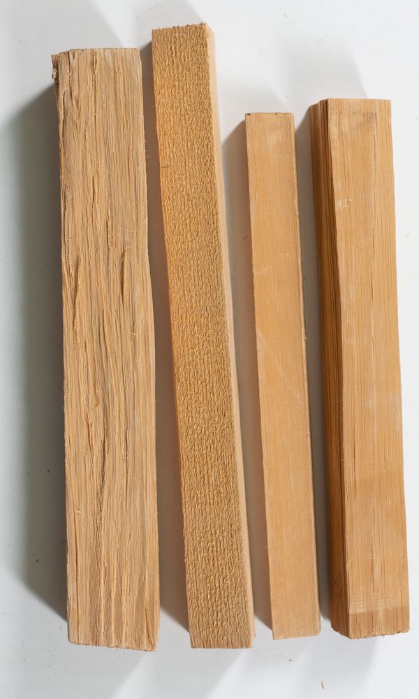 Split wood for violin bass bars