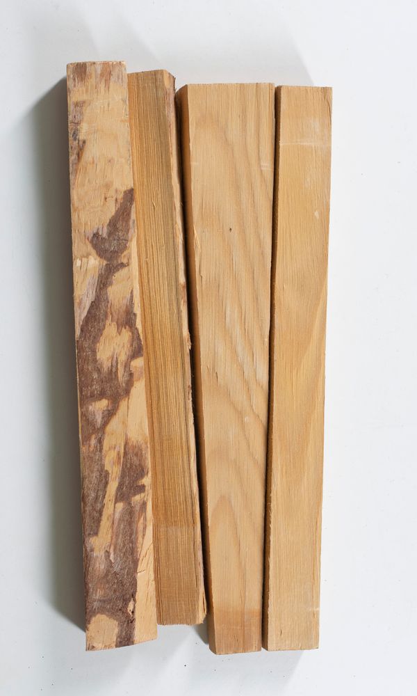 Split wood for viola bass bars