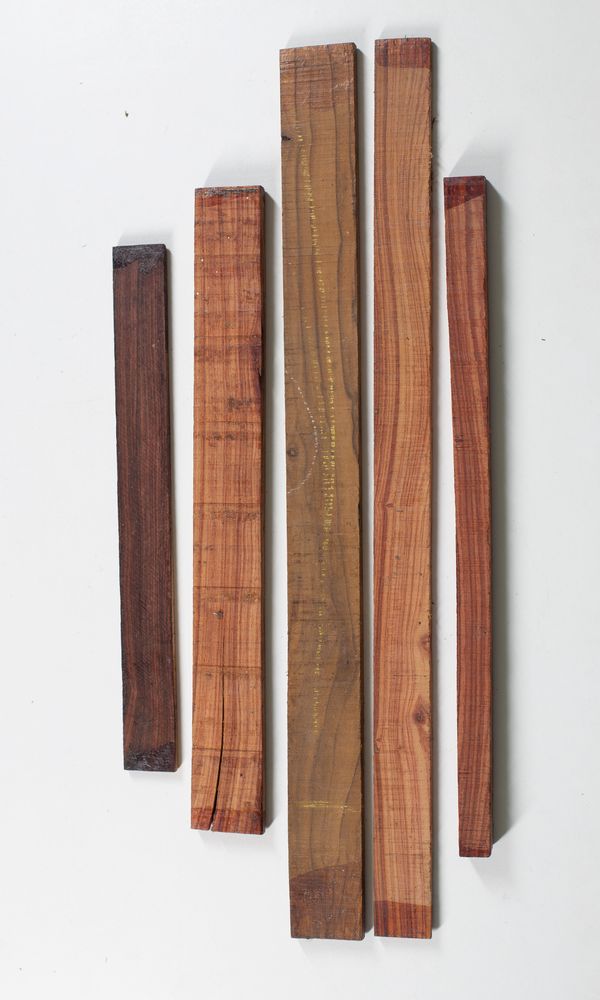 Five exotic pieces of wood