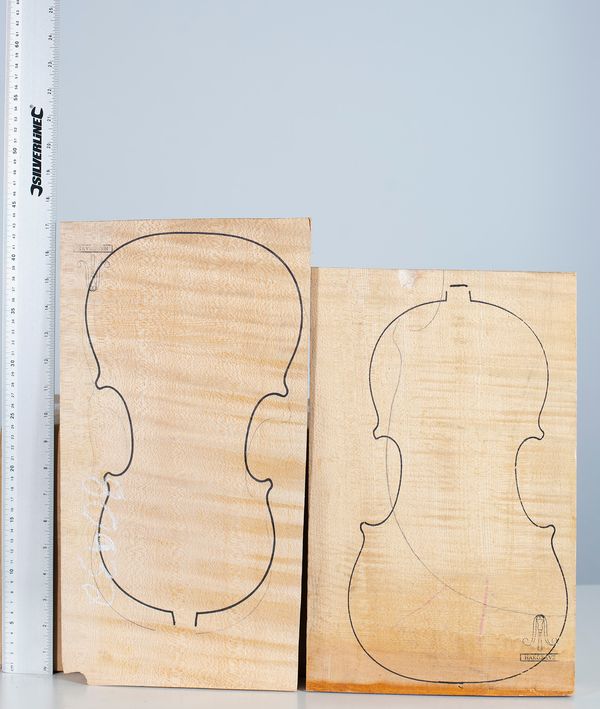 Two violin backs, maple