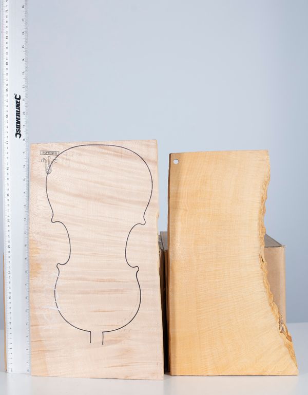 Two violin backs, maple