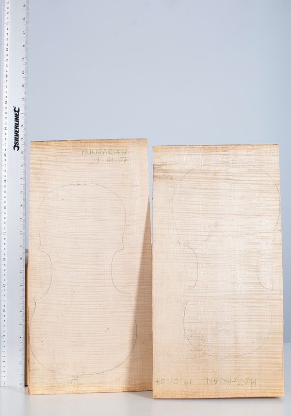 Two violin backs, maple