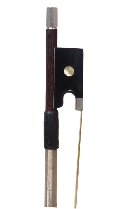 A silver-mounted violin bow  for W. E. Hill & Sons, London 1910 over 100 years old