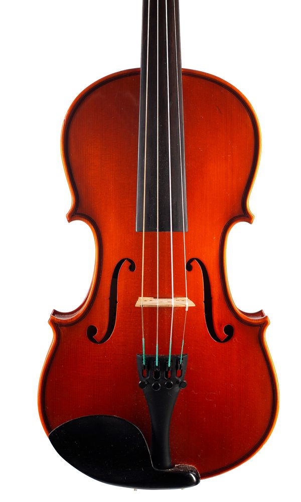 A violin, labelled Gewa