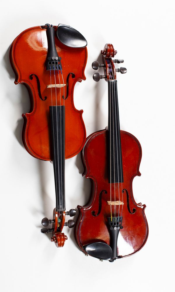Two one-tenth size violins