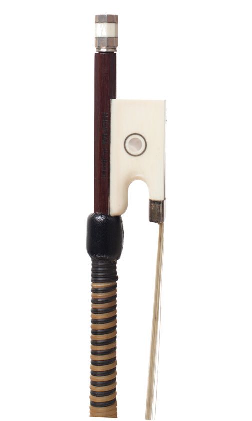 A silver-mounted violin bow by Thomas Porter, London, circa 1980