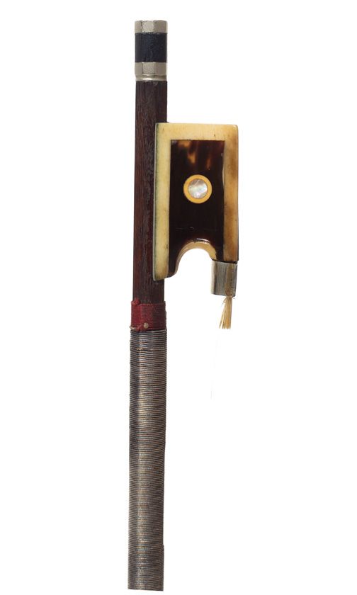 A nickel-mounted violin bow, Germany