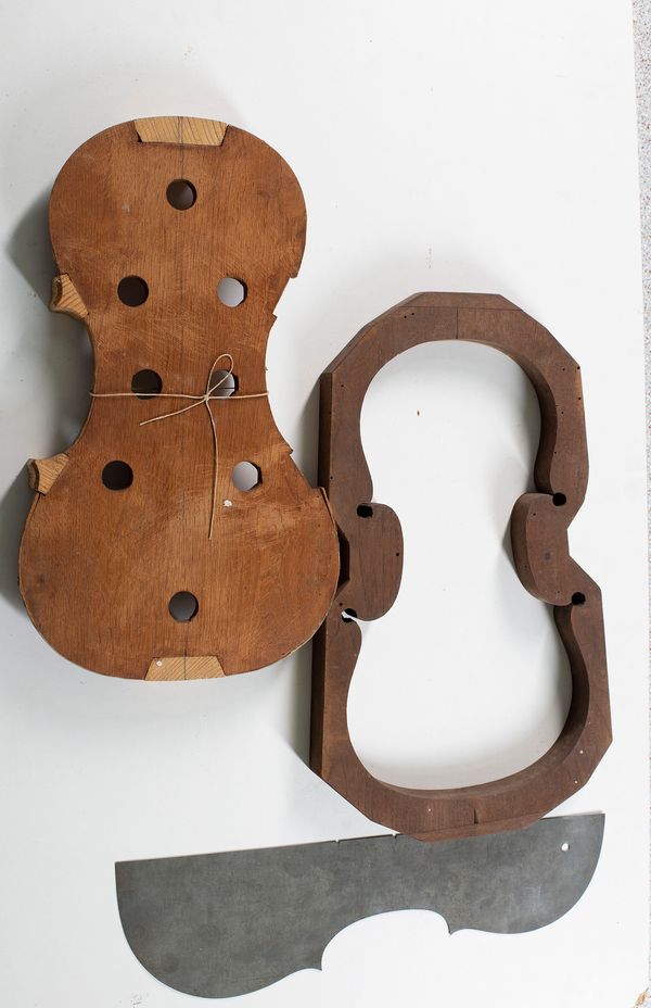 One violin mould and one viola mould with template
