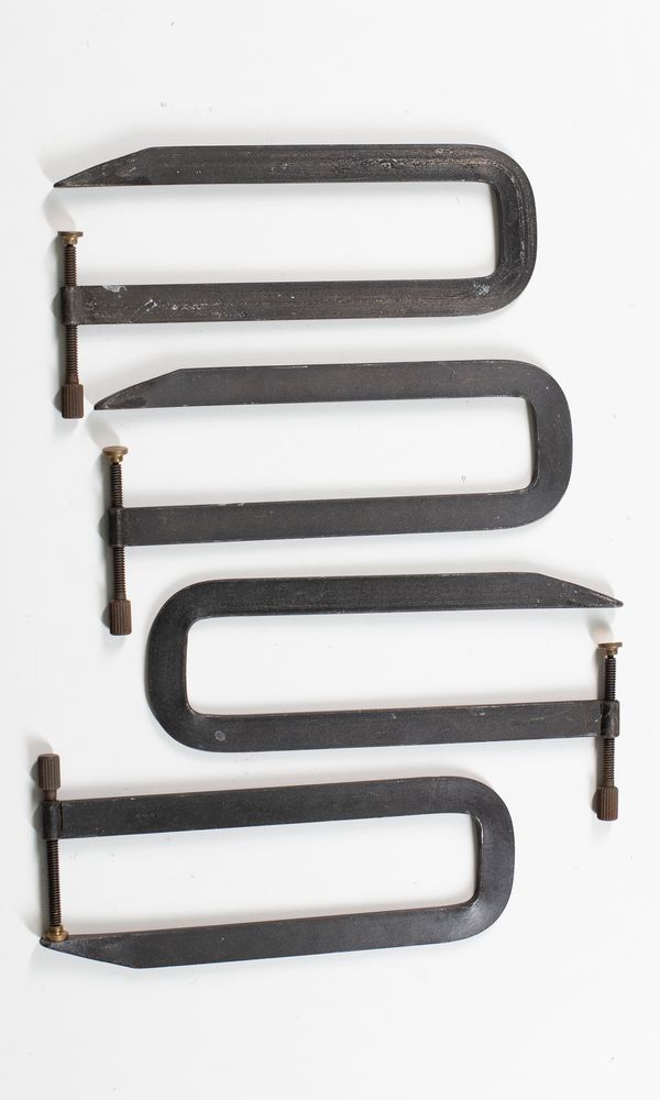 Four repair clamps