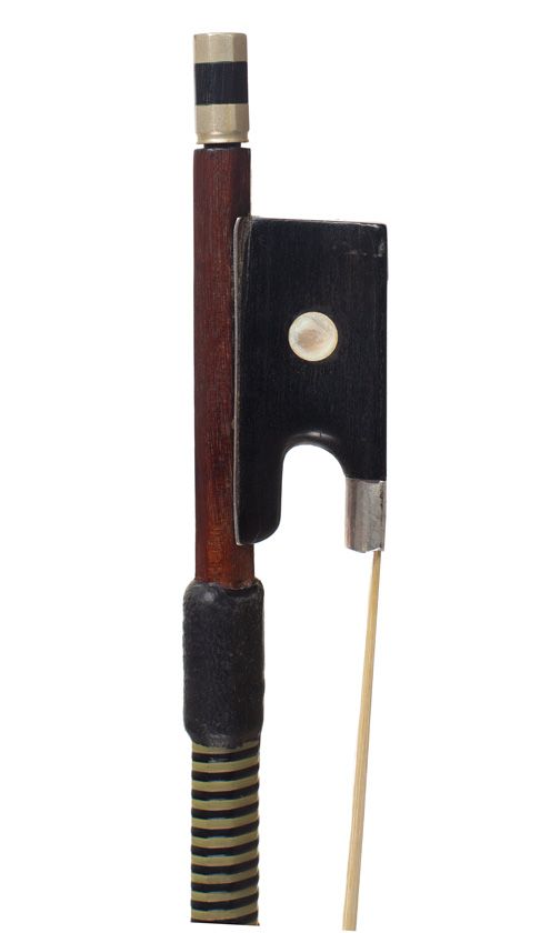 A silver-mounted cello bow, Germany