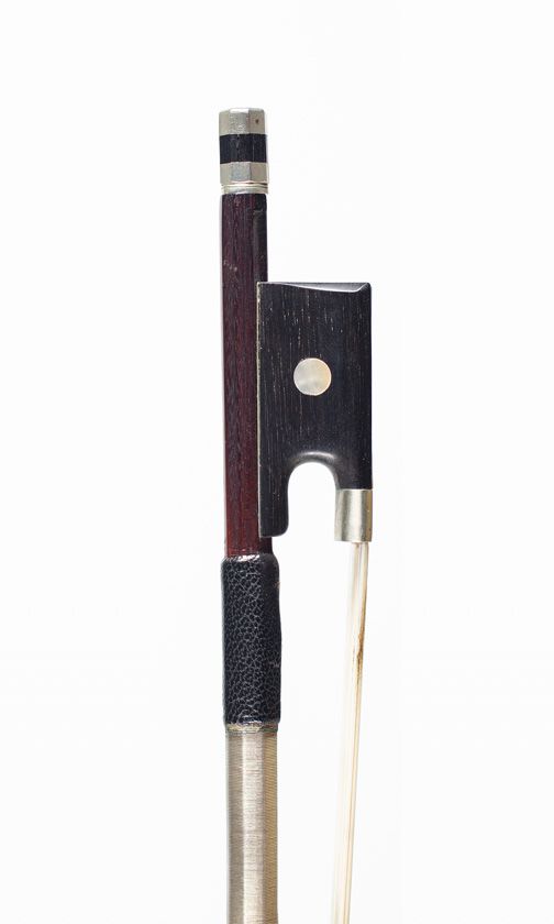 A nickel-mounted violin bow, Workshop of Jerome Thibouville-Lamy, Mirecourt, circa 1900