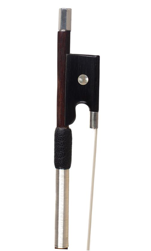 A silver-mounted violin bow, Workshop of Jerome Thibouville-Lamy