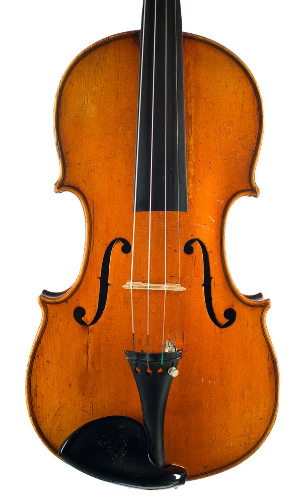 A violin, labelled Manufactured in Berlin Special Copy of Nicolaus Amati