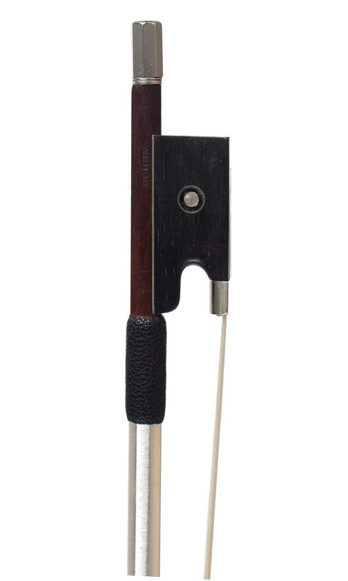 A nickel-mounted violin bow, Germany, circa 1910