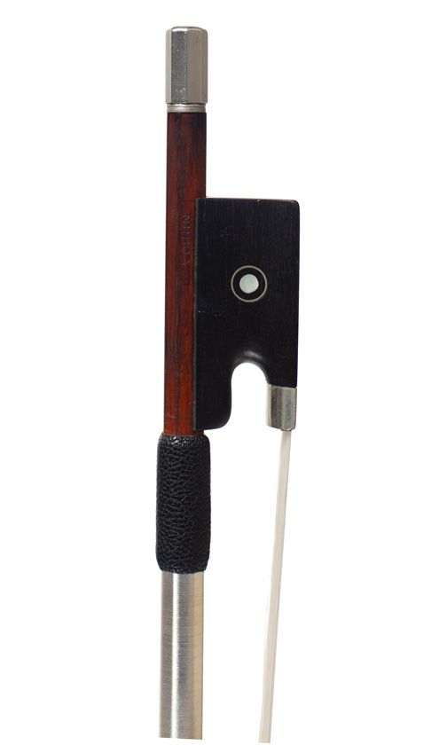 A nickel-mounted violin bow, Germany, circa 1910