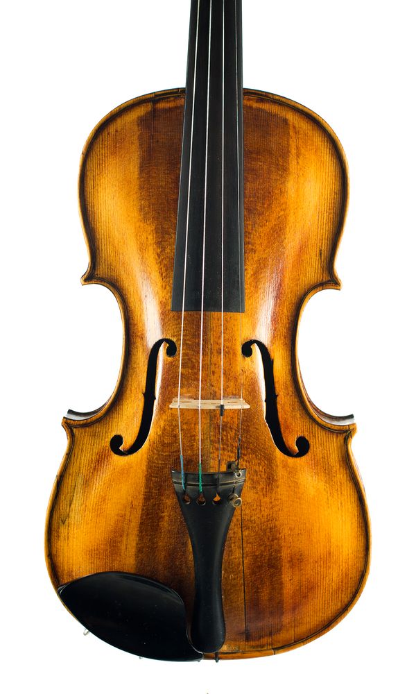 A violin, labelled Stainer