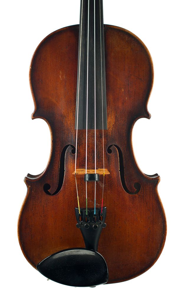 A violin, labelled Anton Dumont