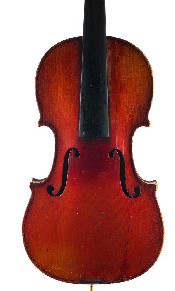 A violin, labelled Depose