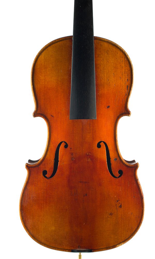 A violin, unlabelled Over 100 years old