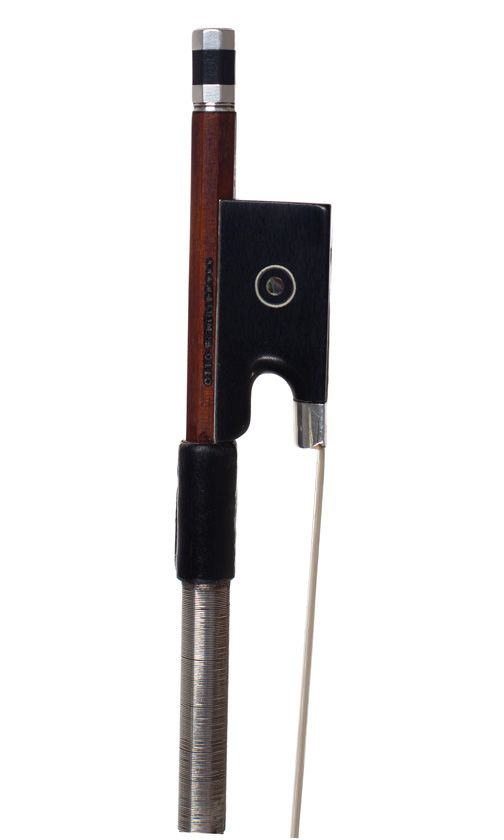 A silver-mounted violin bow by Otto Schüller, Bad Brambach, 20th Century