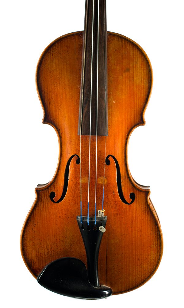 A violin, labelled H'eronymus Amati