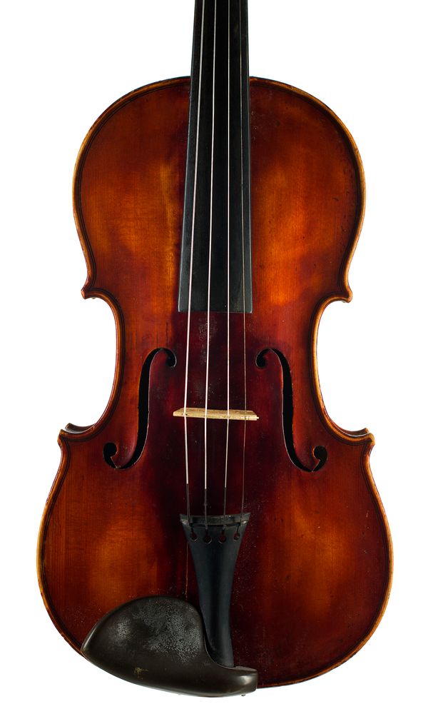 A violin, labelled Max Richard Herold