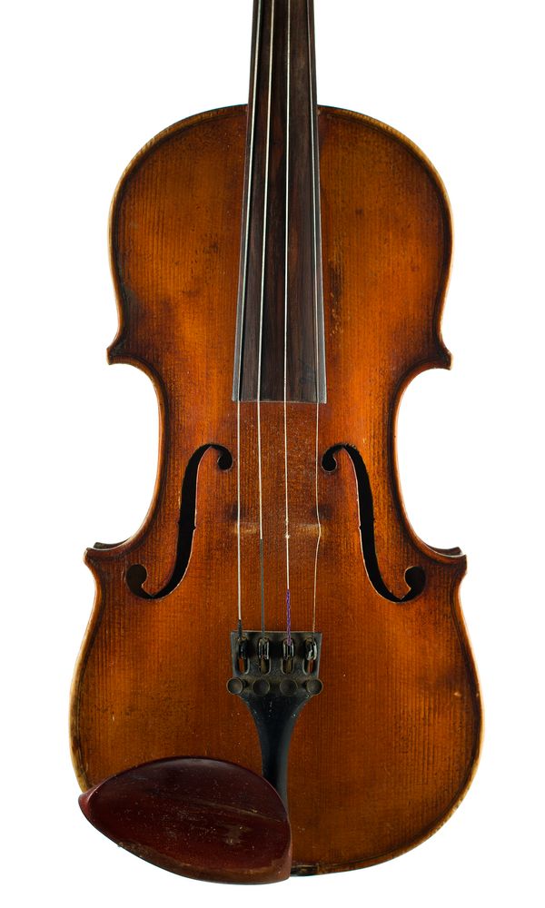 A violin, labelled J. A. Baader & Co.