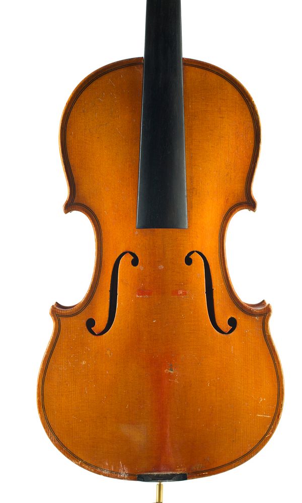 A violin, labelled H. Robert Pfretzschner