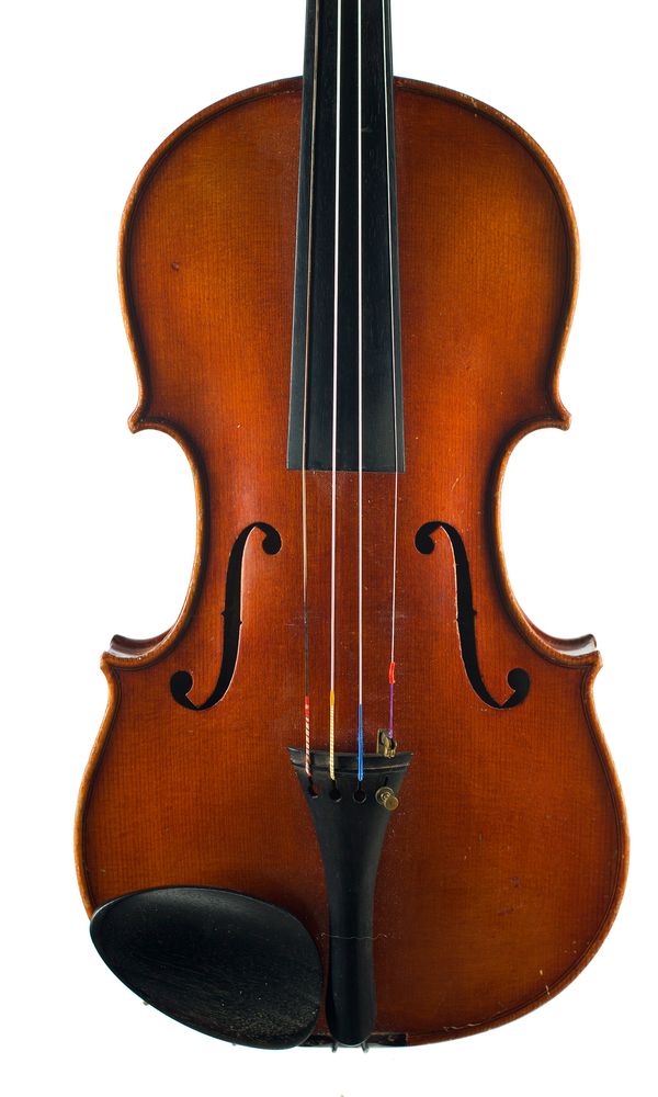 A violin, labelled Hannibal Fagnola over 100 years old