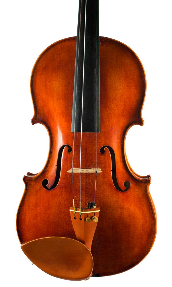 A violin, labelled Gaibisso Giovanni Battista