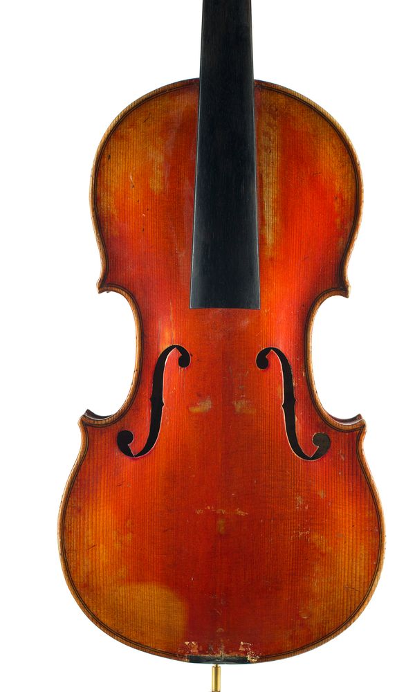 A violin, labelled Karel Goll