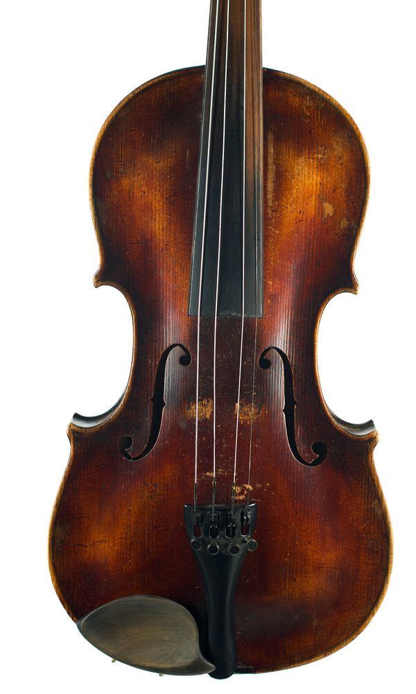 A violin, labelled Francesco Ruggieri