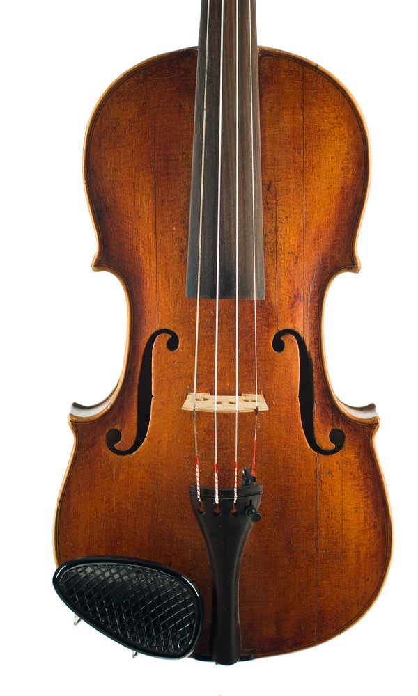 A violin, signed with repairer's signature