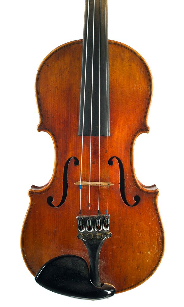 A three-quarter sized violin, unlabelled