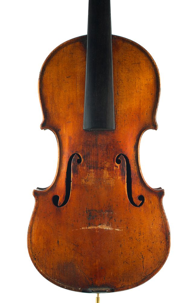 A violin, labelled Joseph Guarnerius 1920  over 100 years old