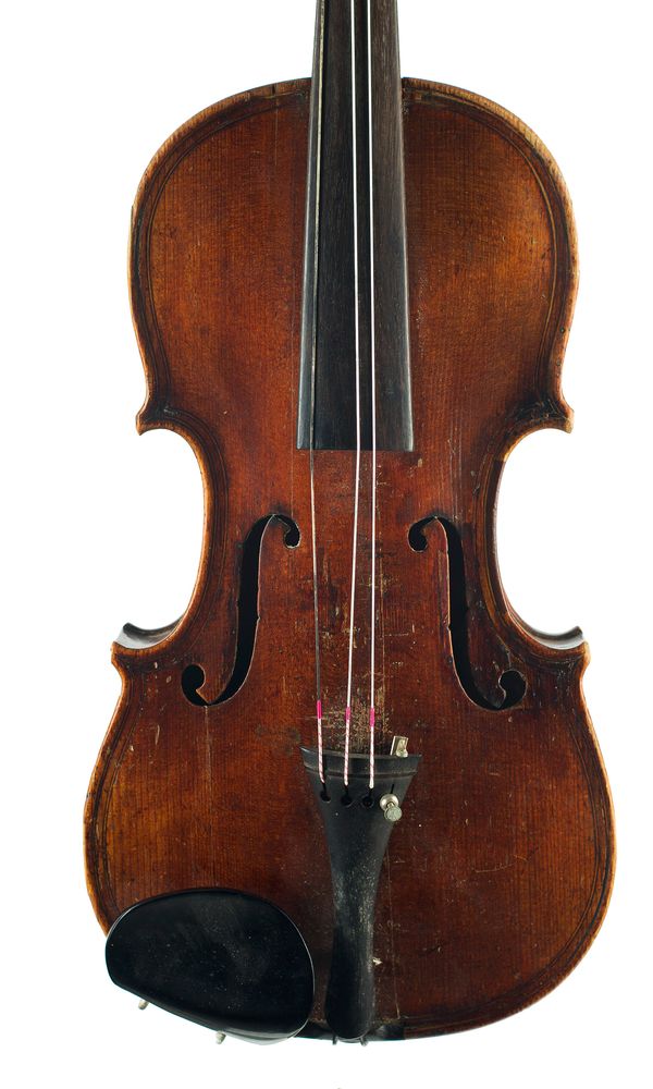 A violin, inscribed on back