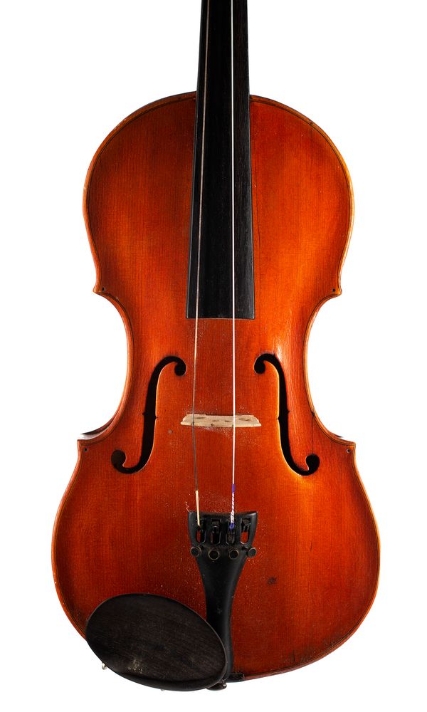 A violin, labelled Giovanni Pistuccii