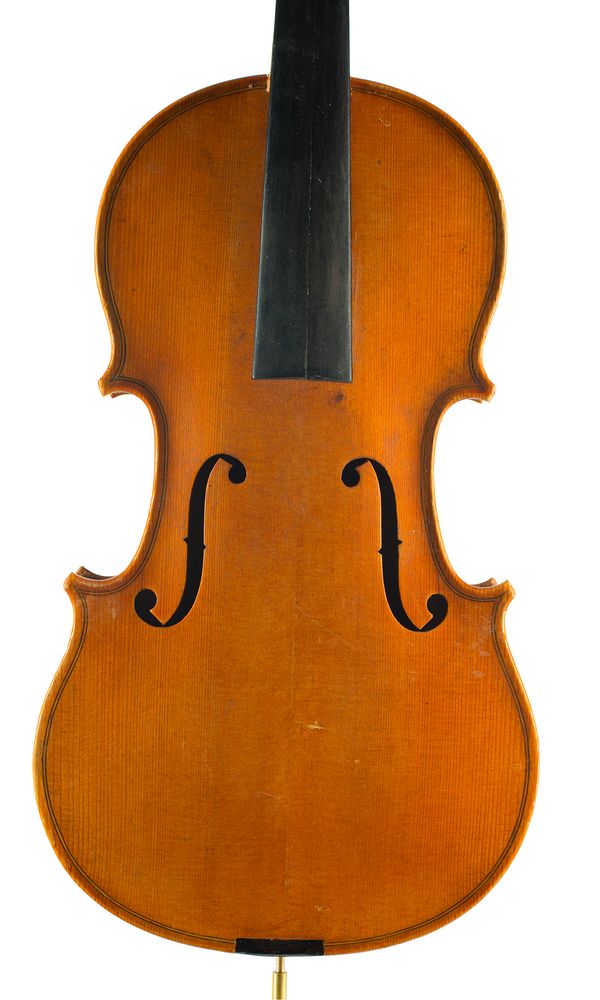 A three-quarter sized violin, unlabelled