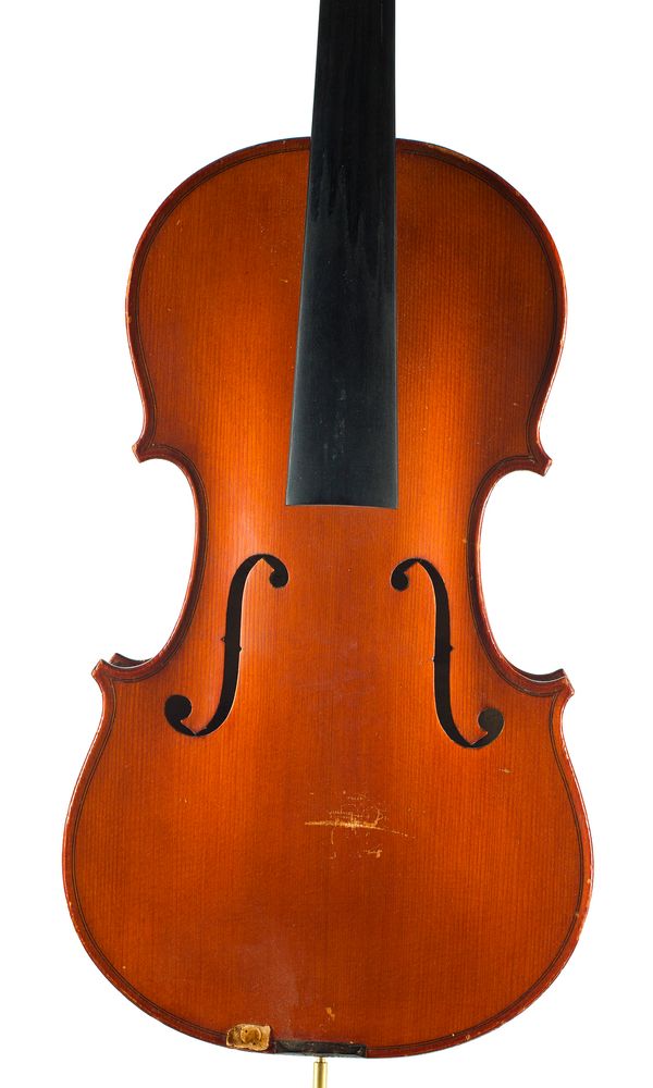 A violin, labelled Lutherie Artistique M. Couturieux