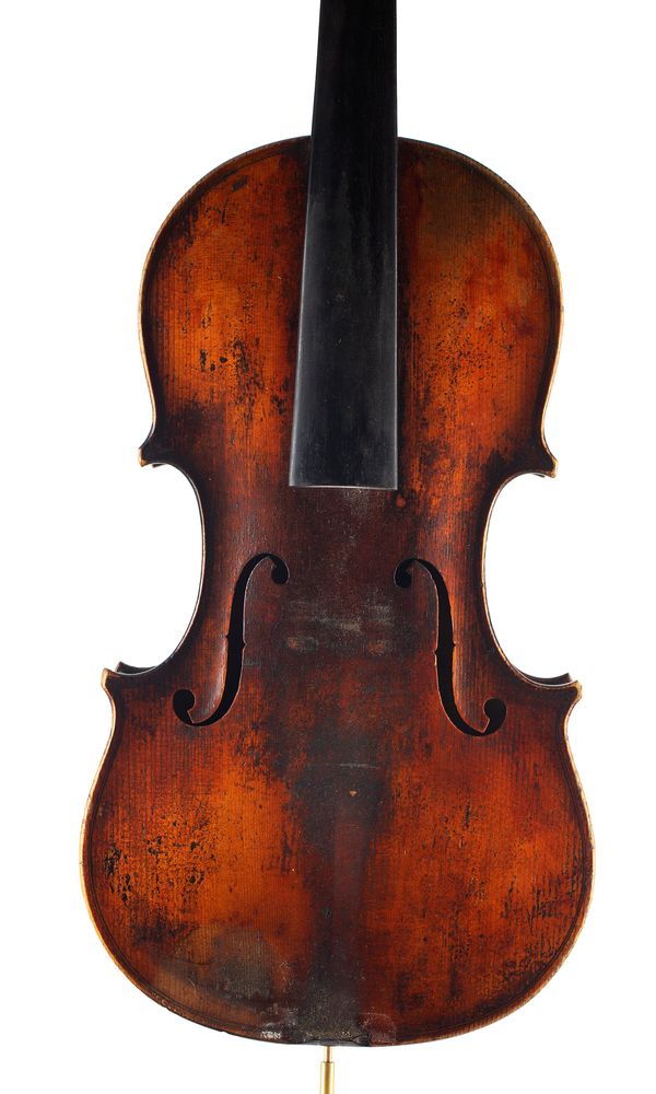 A violin, labelled Antonius Amatus