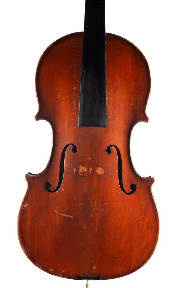 A violin, labelled J. Didelot