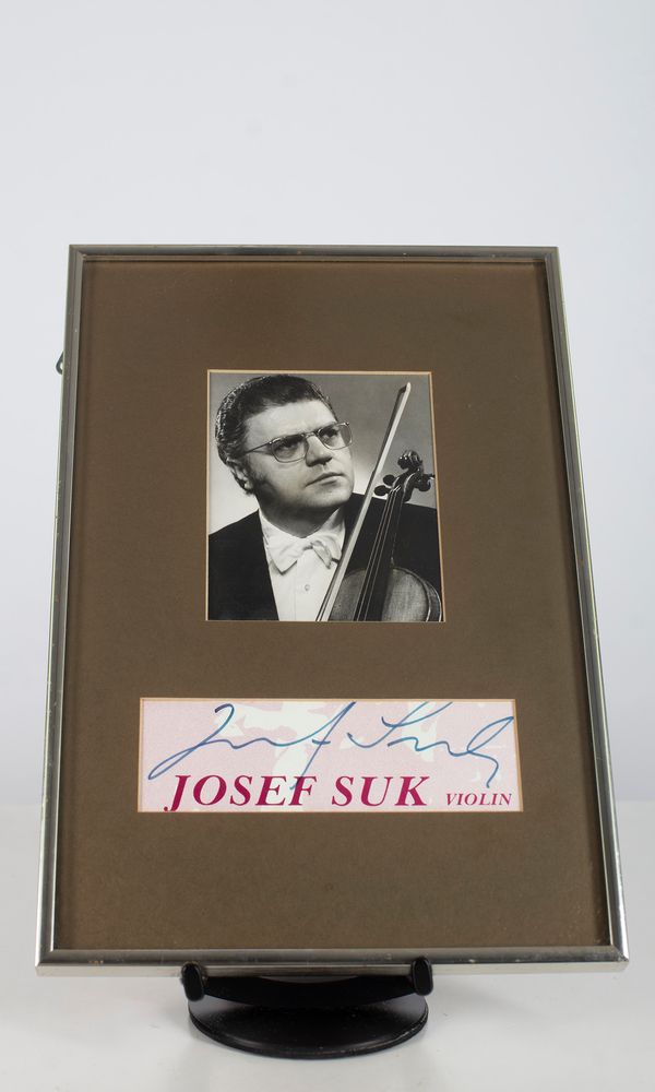 An autographed picture of Josef Suk