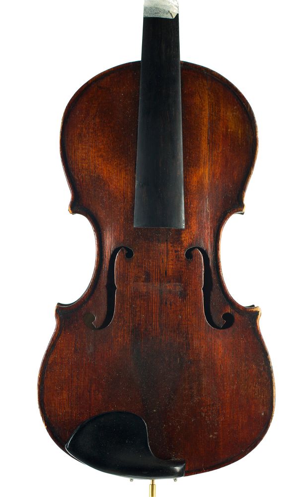 A violin, labelled Gregorio Antoniazzi in Colle