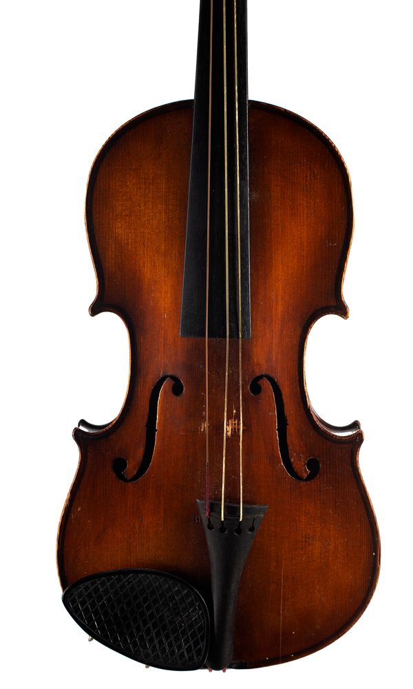 A three-quarter sized violin, unlabelled