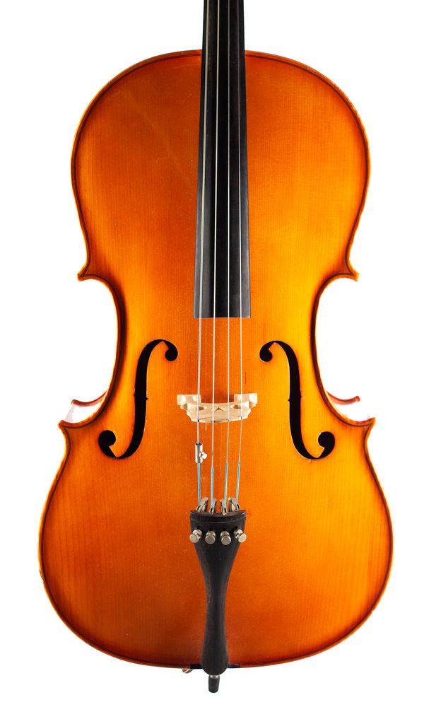 A cello, labelled Andreas Zeller
