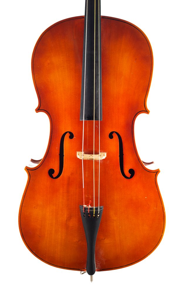A cello, labelled Made In Hungary
