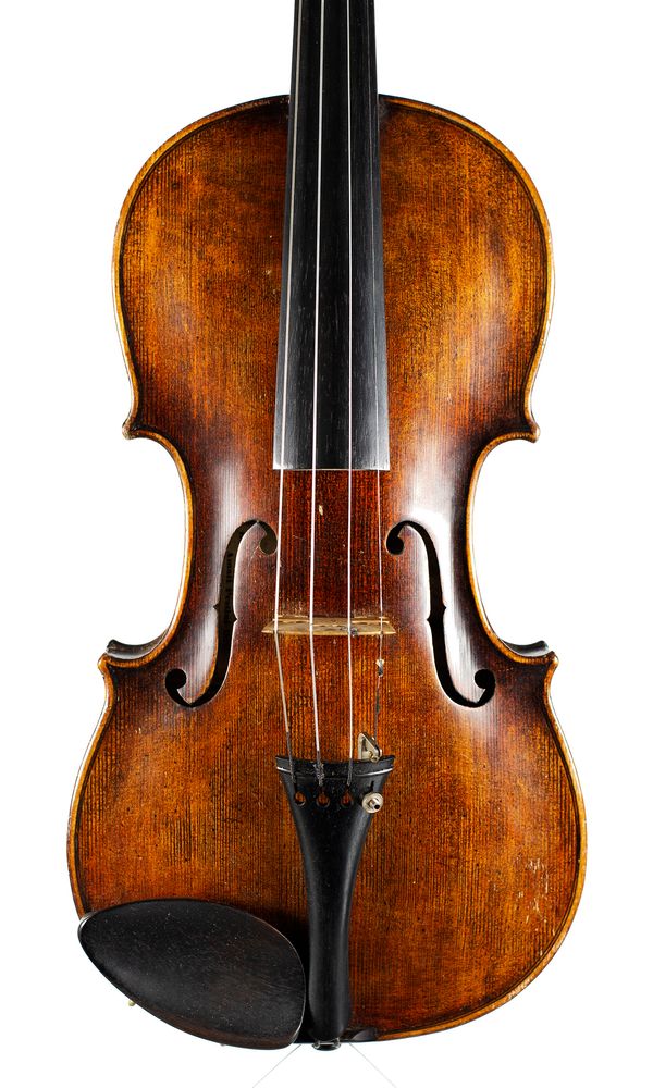 A violin, labelled Joh. Bapt. Schweitzer